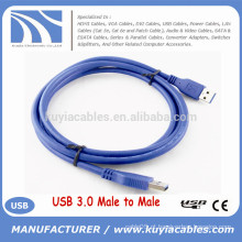 De Boa Qualidade USB 3.0 macho para macho Blue Extensão cabo de dados 3M 10FT